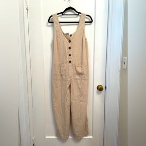 Marine Layer summer striped sleeveless jumpsuit with pockets